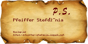Pfeiffer Stefánia névjegykártya